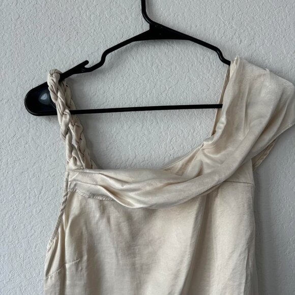 House of Harlow 1960 from Revolve cream asymmetrical silk top🕊️🍸🦪 - Picture 3 of 8